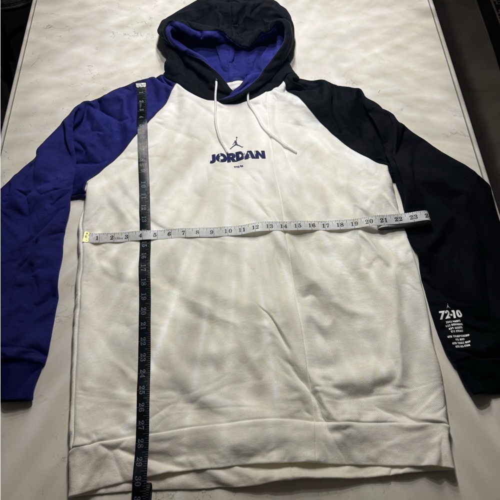 Jordan White, Purple, and Black Hoodie Jacket